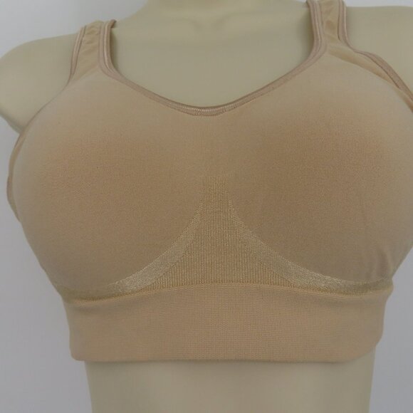 Bali Medium M 3488 Comfort Revolution Shaping Wireless Bra Solid Beige Lined - Picture 3 of 12